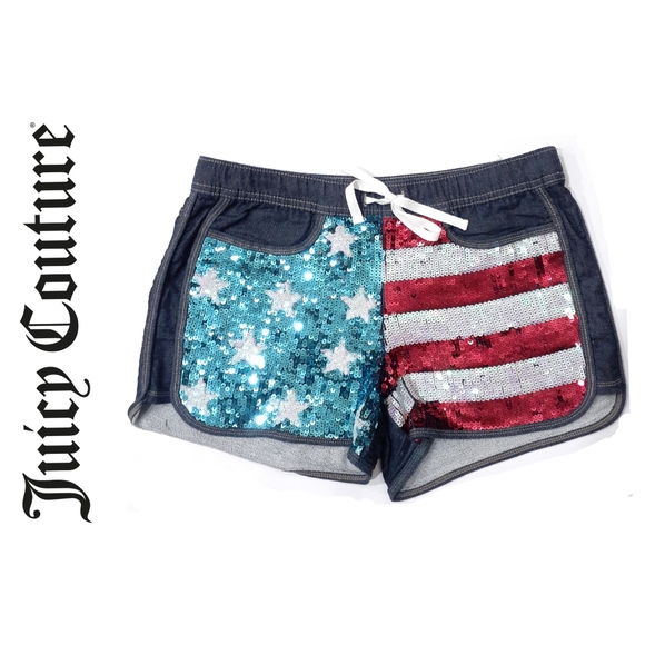 Juicy Couture Pants - Juicy Couture American Flag sequin Short